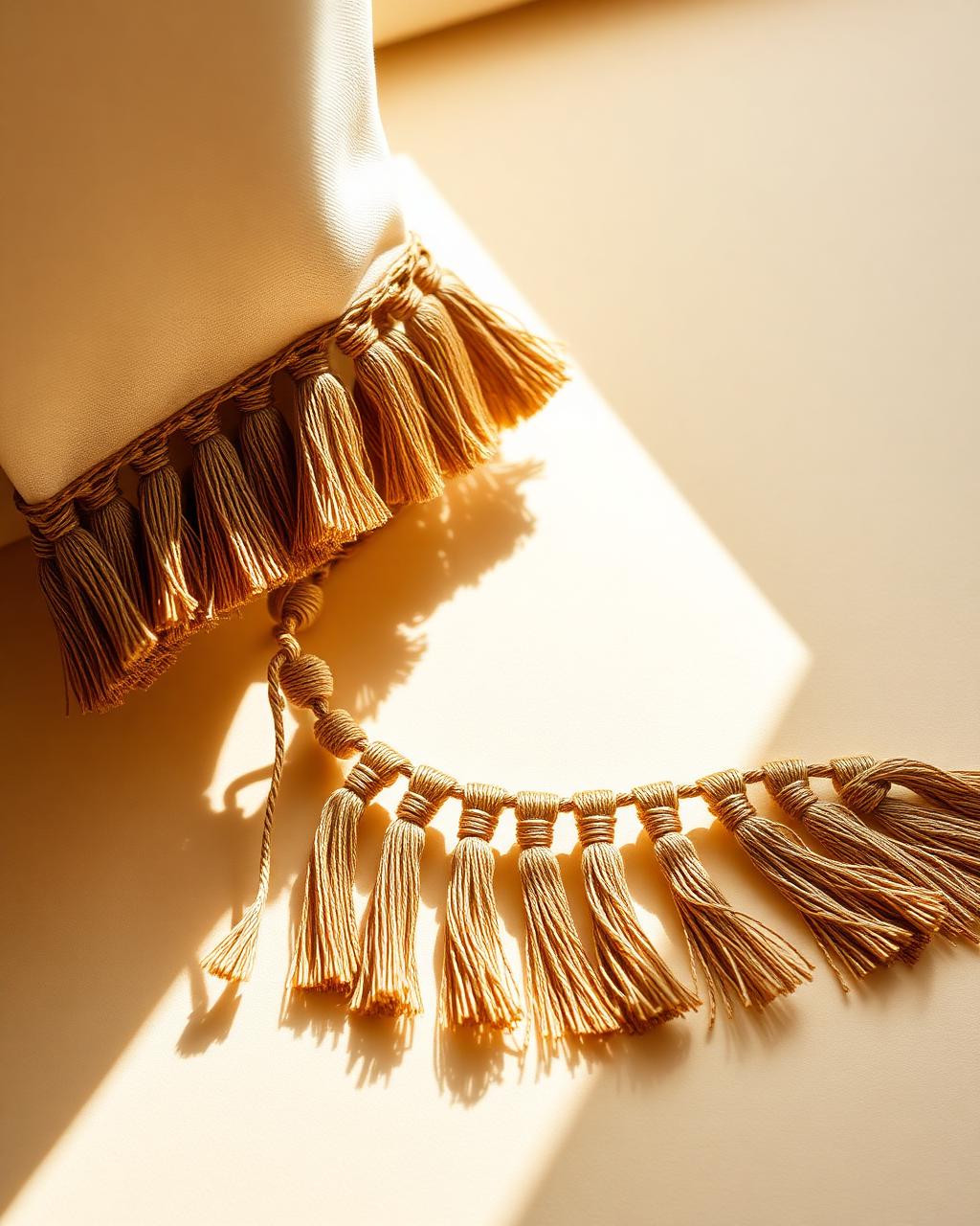 Tassel Fringe — Brass Sand